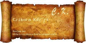 Czikora Kürt névjegykártya
